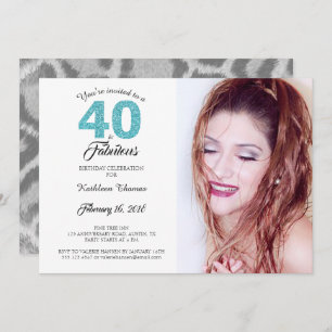40 y fabulosa invitación a la fiesta de cumpleaños