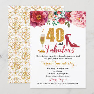 40 y fabulosa invitación a las mujeres por el cump