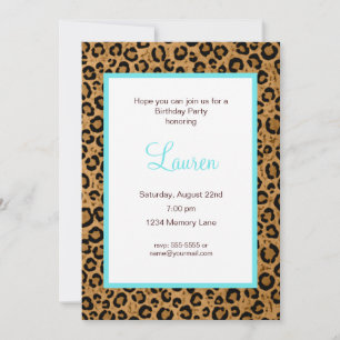 40 Y Fabulosa Invitación Al Cumpleaños De Leopardo