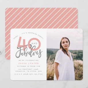 40 y fabulosa invitación fotográfica para cumpleañ