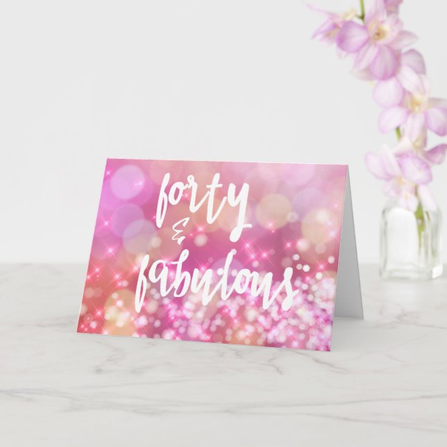 40 y fabulosa tarjeta de bokeh del glamour de cump (Orquídea)