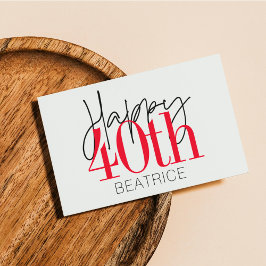 40 y fabulosa tarjeta de cumpleaños número 40