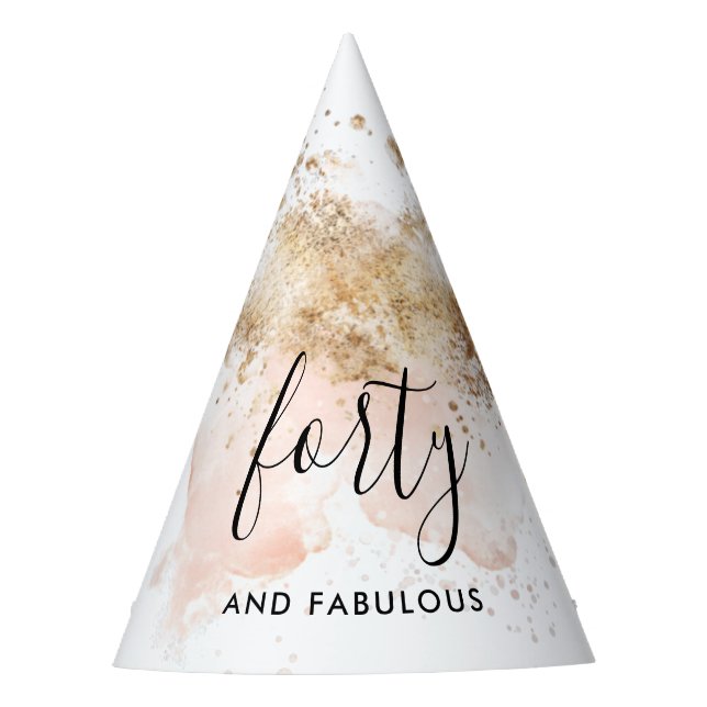 40 Y Fabuloso Gorra De La Fiesta Del Cumpleaños (Anverso)