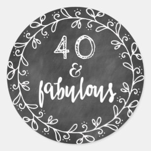 40 y fabulosos 40 Pegatinas Personalizados de cump