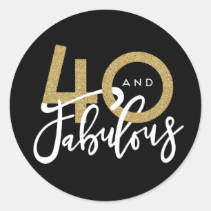 40 y fabulosos pegatinas