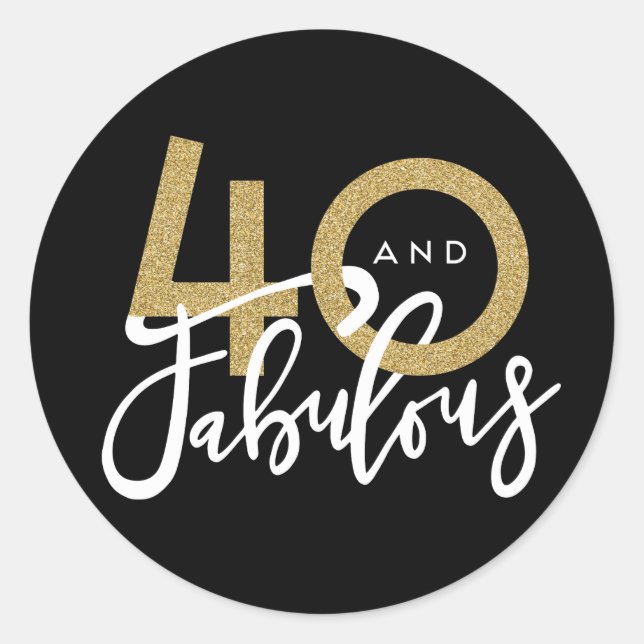 40 y fabulosos pegatinas (Anverso)