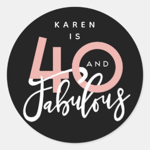 40 y fabulosos pegatinas