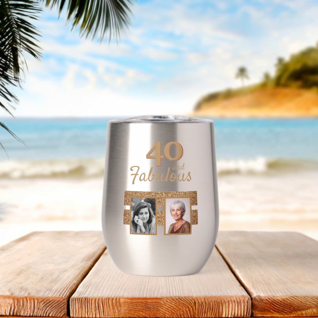 40 y Fabulous Gold Purpurina 2 Foto 40 cumpleaños (Playa (girada))