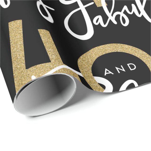 40 y papel de regalo fabuloso (Esquina del rollo)