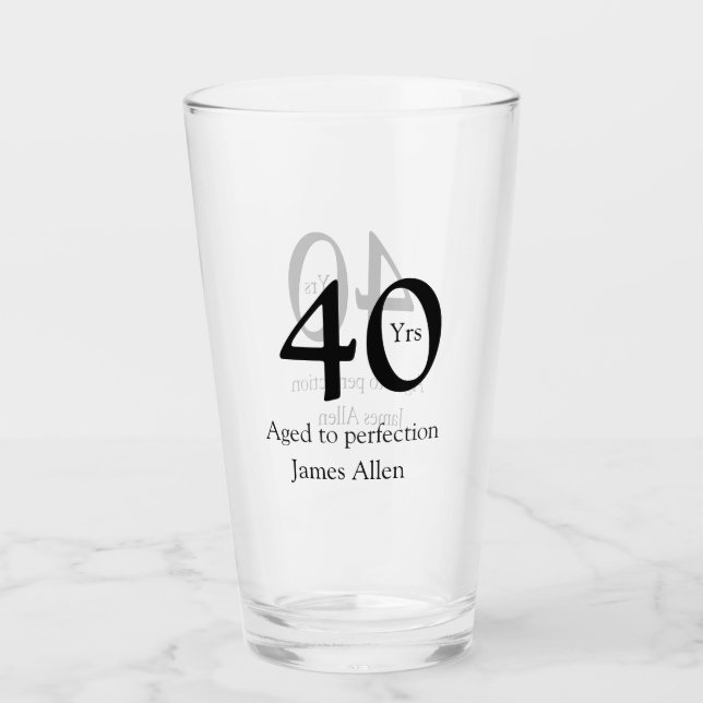 40 years aged to perfection birthday name simple  (Anverso)