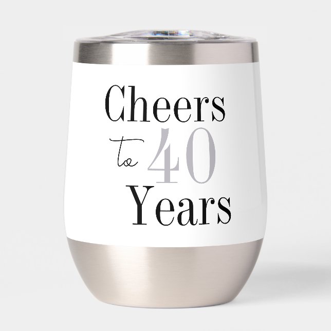 40th Birthday Cheers Minimal Birthday Party Favor (Frente)