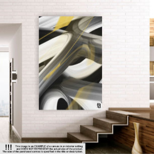 40x60" Tendencia Resumen de lienzo de arte Oro bla