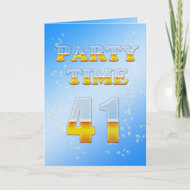 41.ª invitación para fiestas de cumpleaños con muc (Anverso)