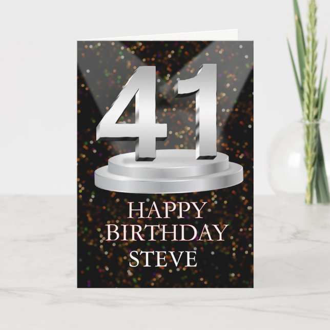 41.ª Tarjeta De Nombre Añadida Por Luces De Cumple (Anverso)