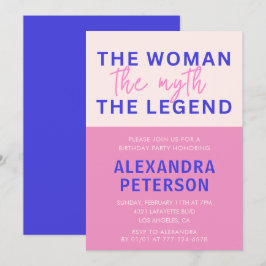 41 invitaciones de cumpleaños Humor Mujer Leyenda