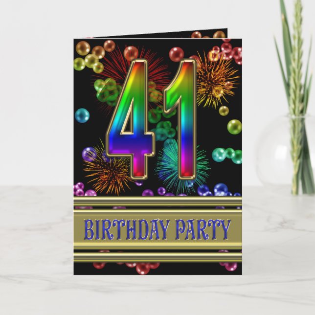 41.o Invitación de la fiesta de cumpleaños (Anverso)