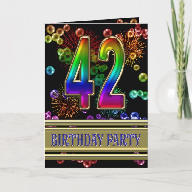 42.ª invitación a la fiesta de cumpleaños (Anverso)