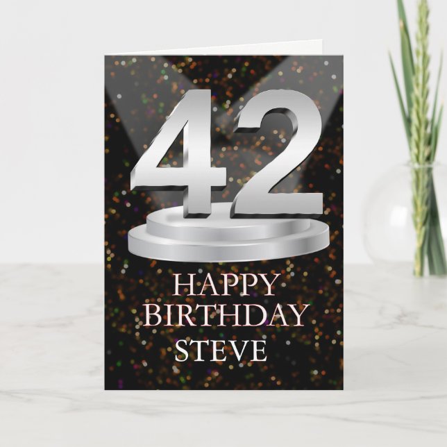 42.ª Tarjeta De Nombre Añadida Por Luces De Cumple (Anverso)