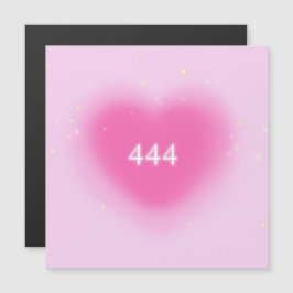 444 Ángel estético moderno del corazón rosado