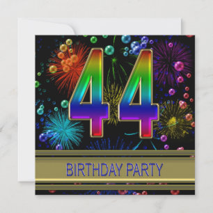 44.o Invitación de la fiesta de cumpleaños con las