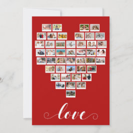 44 Photo Collage Camera Film Love White Heart Card