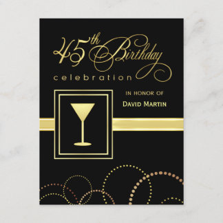 45ª Invitaciones para fiestas de cumpleaños - con