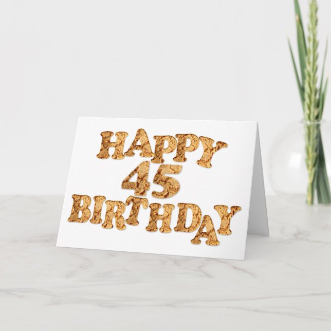 45.ª tarjeta de cumpleaños para un amante de las g (Anverso)