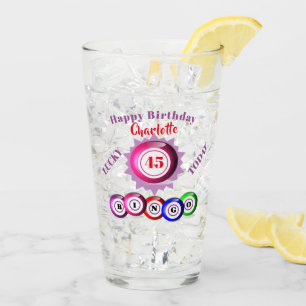 45.º cumpleaños Gracioso Bingo Vidrio Temático