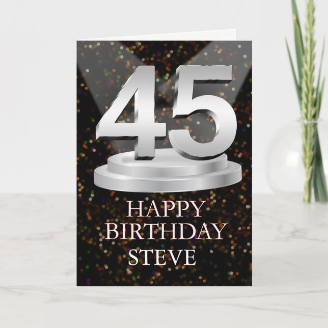 45.º Nacimiento Alumbrado Añadir Tarjeta De Nombre (Anverso)