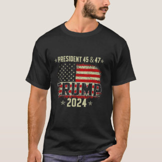 45 47 Trump 2024 Bandera Americana Camiseta