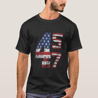 45 47 Trump 2024 Bandera Americana Camiseta