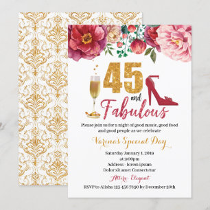 45 años y fabulosa invitación al nacimiento de las