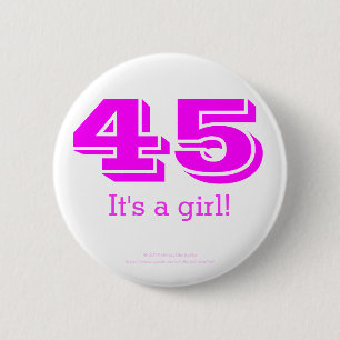 45 es un botón 2016 de Hillary Clinton Pinback de