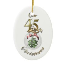 45.o ornamento casado del navidad