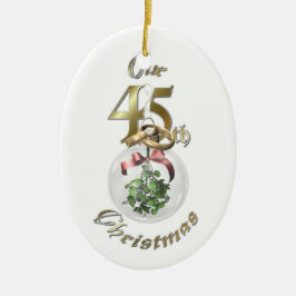 45.o ornamento casado del navidad