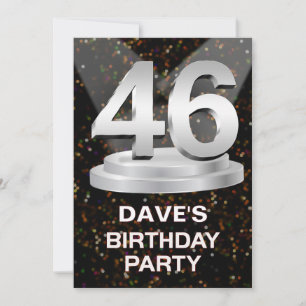 46.ª invitación a fiesta de cumpleaños Añadir un n