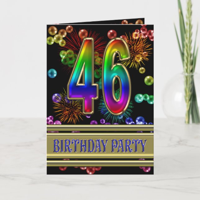 46.o Invitación de la fiesta de cumpleaños (Anverso)