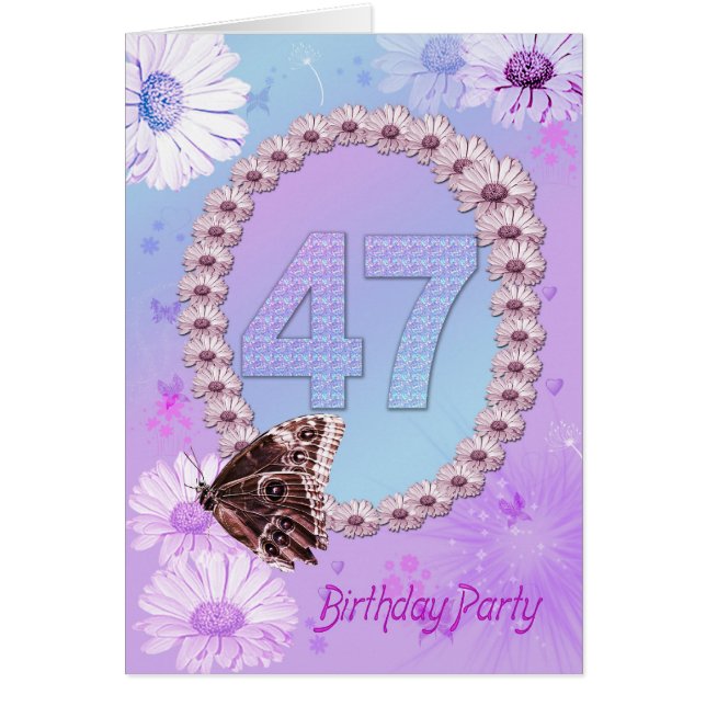 47.ª invitación a la fiesta de cumpleaños (Frente)