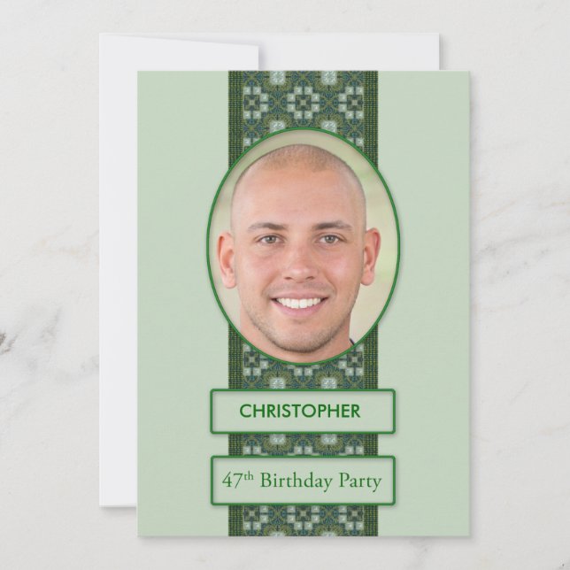47.ª Invitación a la fiesta de cumpleaños + nombre