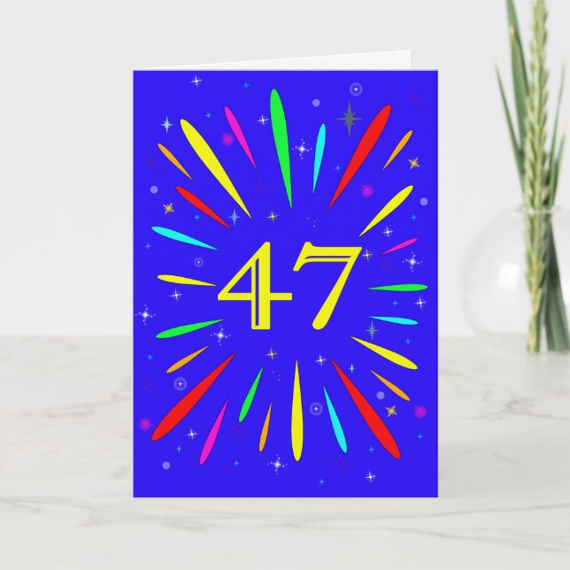 47.ª tarjeta de explosión de cumpleaños (Anverso)