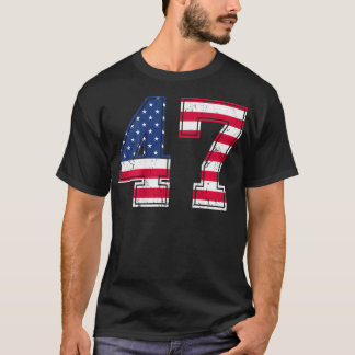 47 Camisa de Cumpleaños Bandera Estadounidense Equ