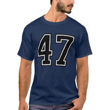 47 Jersey Uniform Deportes Número Varsity, 47º 