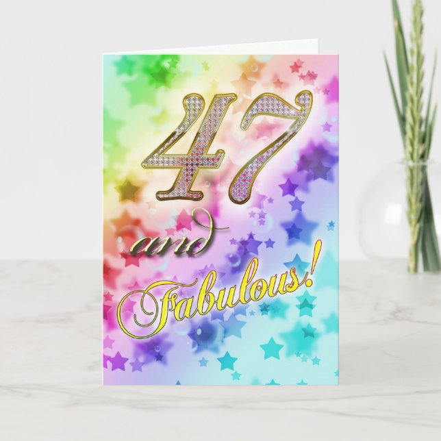 47.o Invitación de la fiesta de cumpleaños (Anverso)
