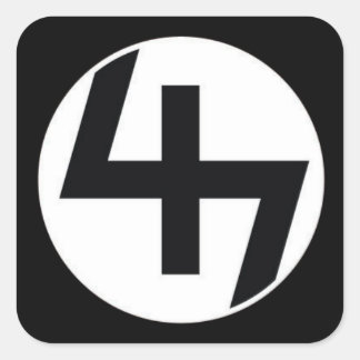 47 Pegatina negro/negro