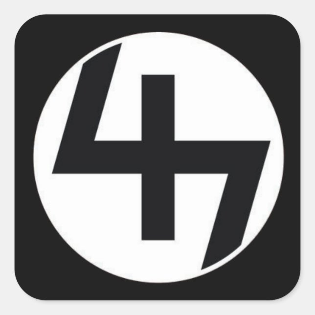 47 Pegatina negro/negro (Anverso)