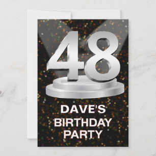 48.ª invitación a fiesta de cumpleaños Añadir un n