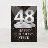 48.ª Tarjeta De Nombre Añadida Por Luces De Cumple