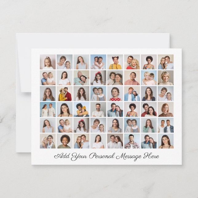 48 Collage de fotos Añadir su propia tarjeta de fe (Anverso)