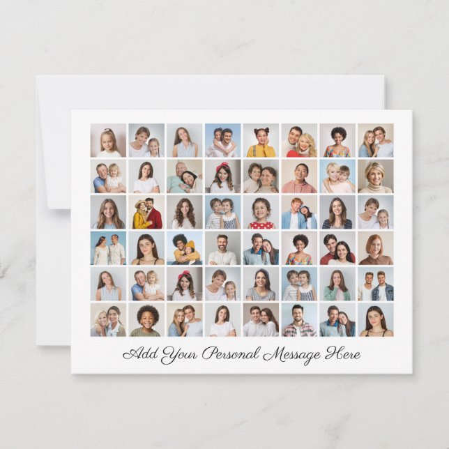 48 Collage de fotos Añadir su propia tarjeta de fe (Anverso)