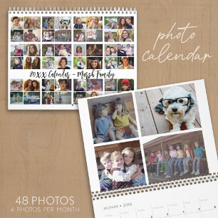 48 Foto - Moderno Calendario Familiar Personalizad